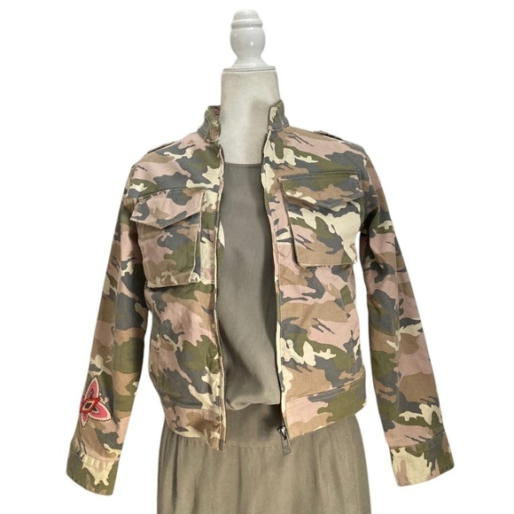 Zadig & Voltaire Charlotte Camo Jacket LOVE Spellout - Picture 9 of 14